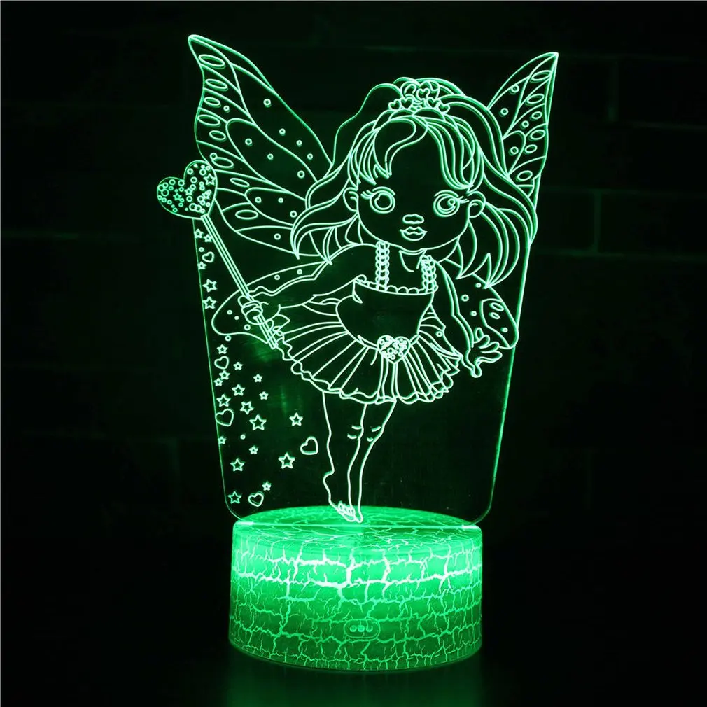 

Eye Protective 3D Stereo Vision Lamp Acrylic 7 Colors Changing USB Bedroom Bedside Night Light Desk Lamp Best Gifts