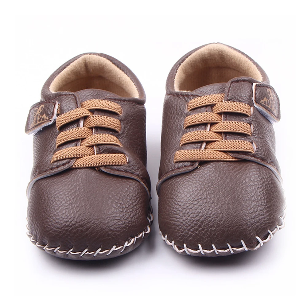 

Top Brand Baby Boys Shoes Girls Baby Moccasins PU Leather Lace-up Infant Toddler Winter Sneakers Rubber Sole Slippers for Kids