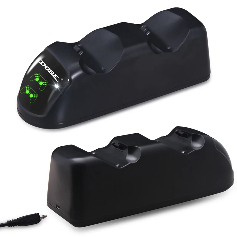 

PS4 Dual Charger ,USB Fast Charging Dock Station for PS4 Slim / PS4 Pro Controller Joypad Joystick Handle Charger with cable