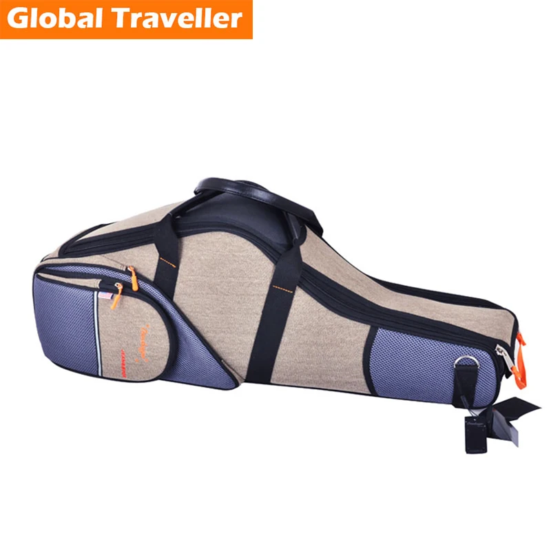 

French professional design Water-proof Shockproof Cozy Soft Lightweight Bb Tenor Sax Case Backpack Tenor Sax Bag for Saxophone