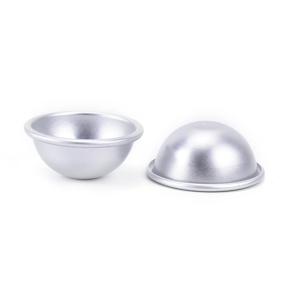 

2 Pcs Aluminum Bath Bomb Molds DIY Bath Fizzy Sphere Round Ball Molds