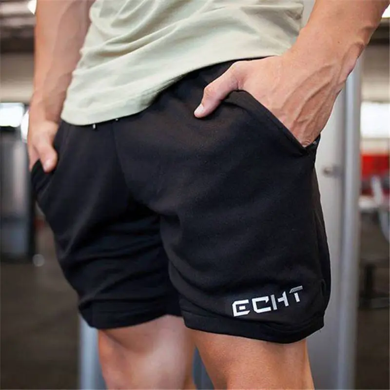 Мужские спортивные шорты для фитнеса бодибилдинга Летние Новые повседневные дышащие прохладные до колена Короткие штаны мужские тренировочные брюки