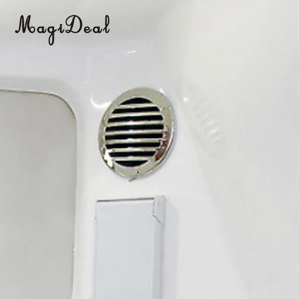 MagiDeal Canoe Kayak RV Marine Boat 4' 100mm /3' 76mm Stainless Steel Curved Clad Airflow Vent 81933SS-HP Dinghy Accessories