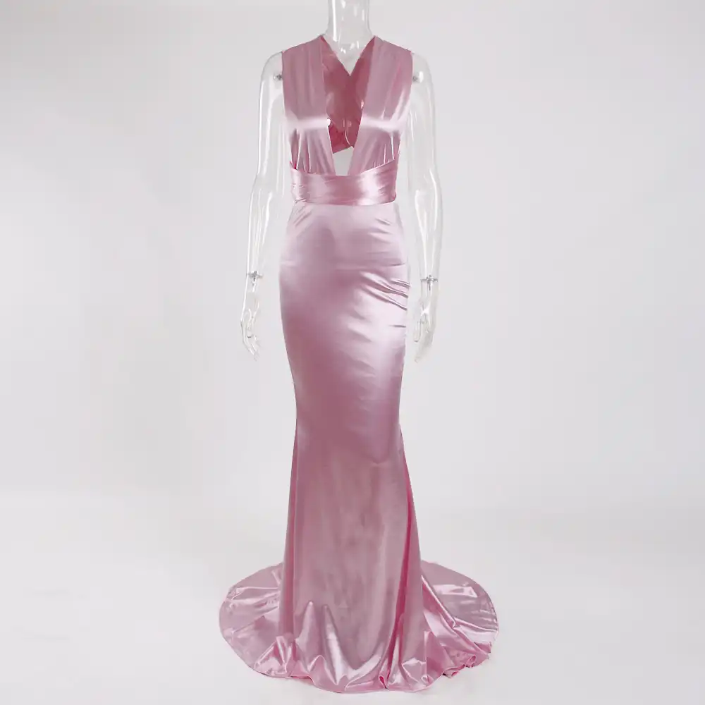 pink satin bodycon