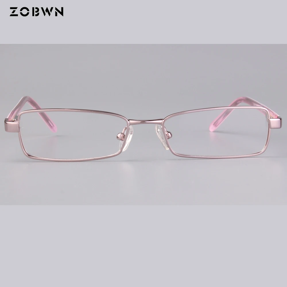 Высокое качество, простая оправа, Женская Металлическая оправа, фирменный дизайн, очки Oculos De Sol, розовый цвет, для девушек, маленькая оправа marca