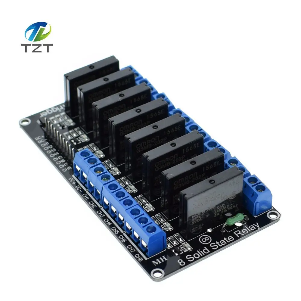 

1pcs 8 Channel 5V DC Relay Module Solid State High Level SSR AVR DSP for Arduino