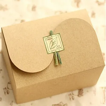 Wholesale 50PCS/LOT Gift Paper Boxes Small Kraft for Cake Packing Boxes 15.5*10.5*8.5CM