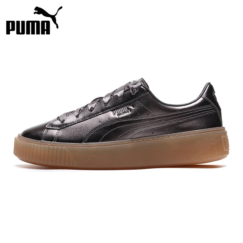 

Original New Arrival PUMA BASKET PLATFORM LUXE Women's Skateboarding Shoes Sneakers