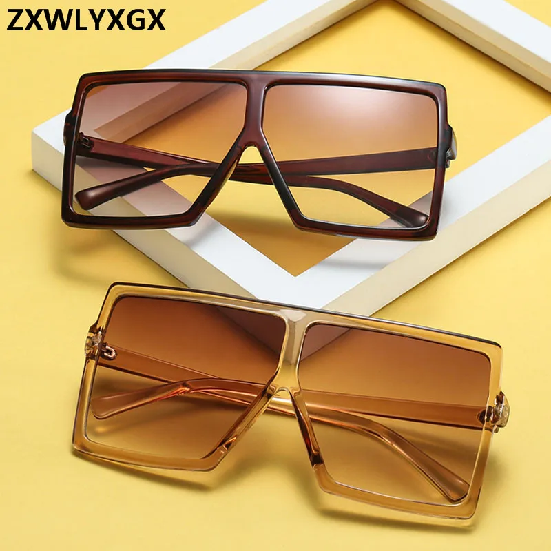 Большие рамки градиентные большие солнечные очки солнцезащитные очки Квадратные брендовые дизайнерские винтажные женские модные солнцезащитные очки Oculos De Sol UV400