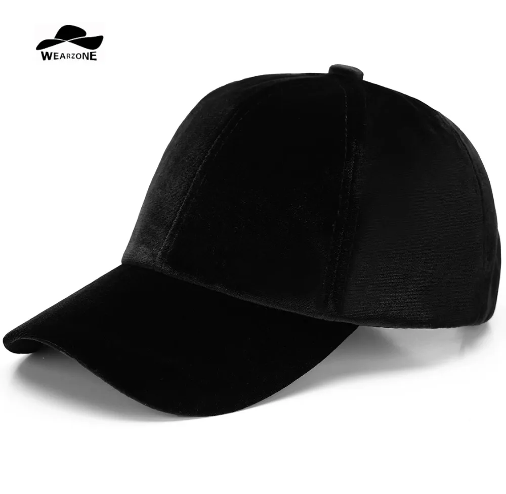 Wearzone 2017 Женская бархатная бейсболка мягкие модные шапки для мужчин хип хоп