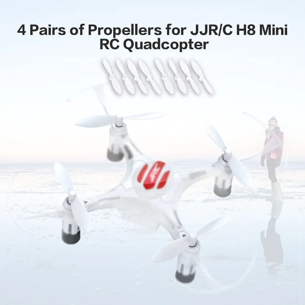 

Hot! 4 Pairs of Original JJR/C H8 Mini RC Quadcopter CW+CCW Propeller Parts Blade Set Portable for Eachine JJRC H8 Mini RC Drone