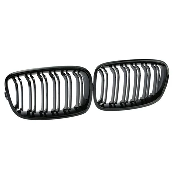

Left Right Gloss Black Double Slat Front Grille Grill for BMW F20 5 Door F21 3 Door 1-series 11-14 Hatchback 118i 125i 120i