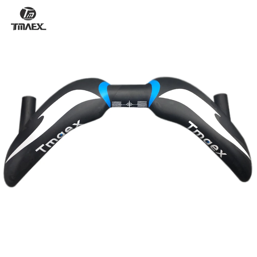 blue bike handlebars