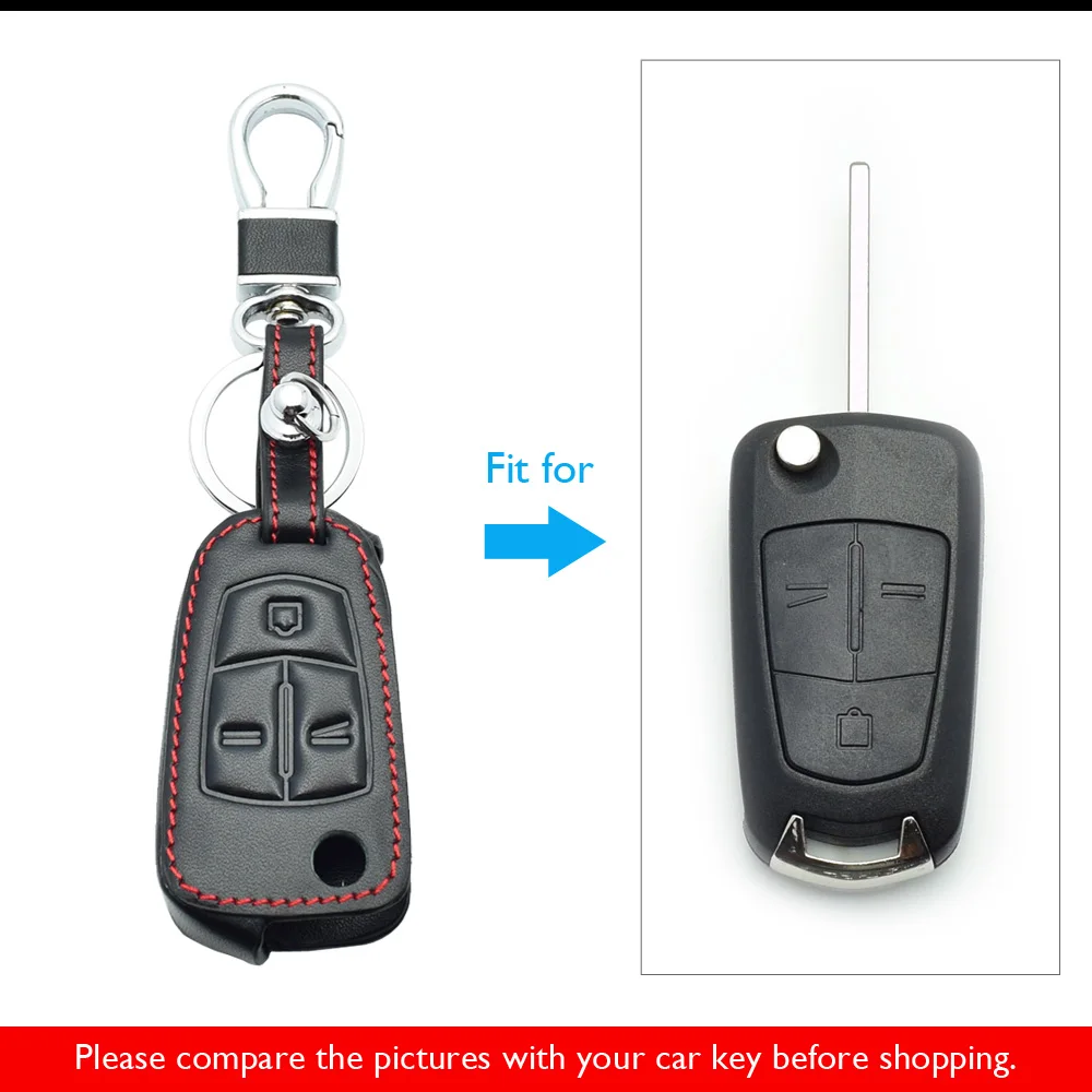 Кожаный чехол для ключей автомобиля для OPEL Vauxhall Corsa Astra Vectra Signum 3 кнопки складной пульт дистанционного брелока крышка брелок защитная сумка
