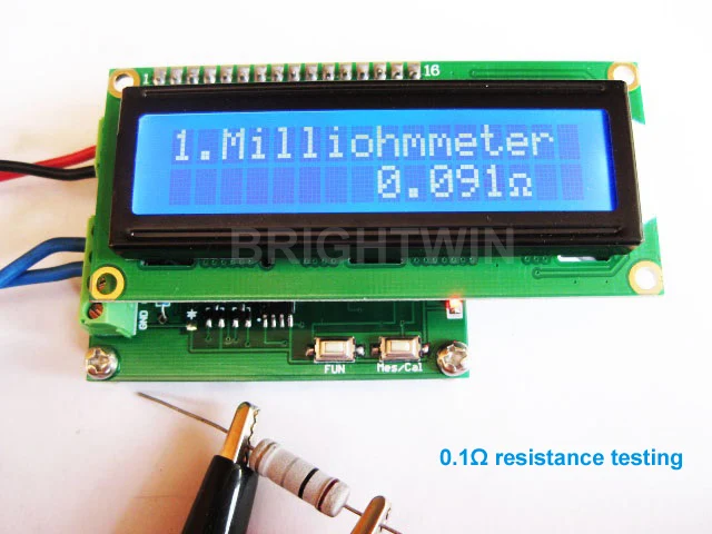 

High Precision Milliohm Meter 0 to 120Ohm Low Resistance Tester Capacitance Meter Testing Module