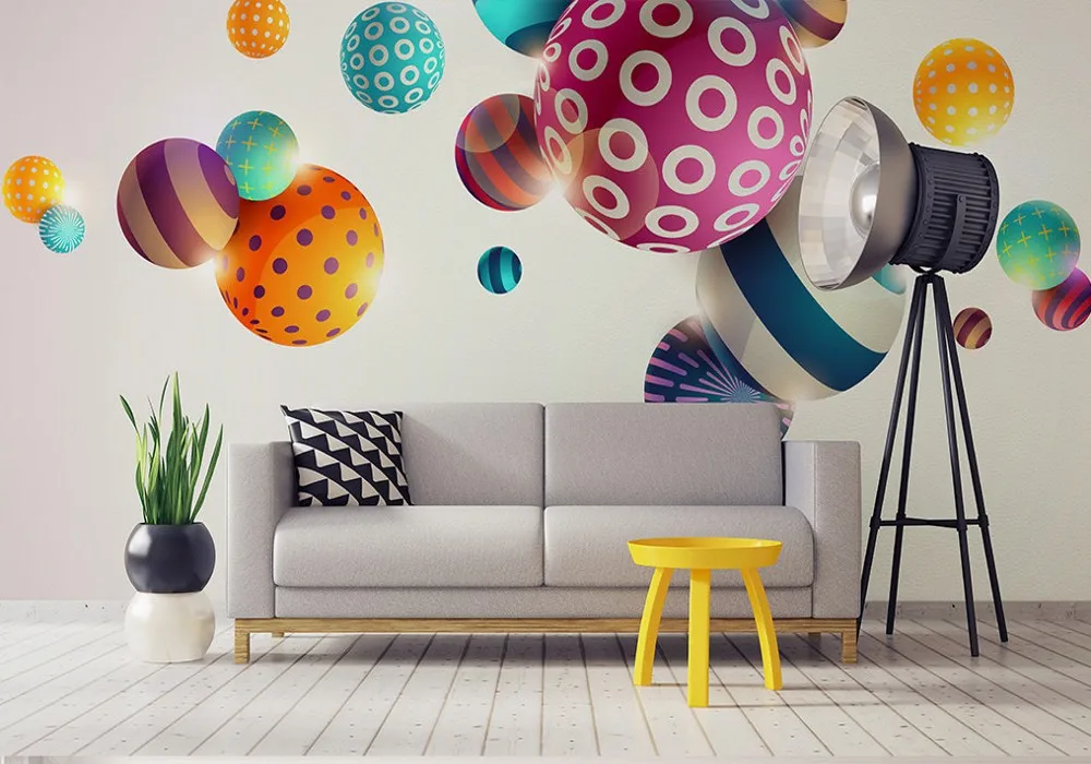 

Free Shipping Custom 3D Mural Wallpaper Modern Minimalist Brilliant Round Industrial Decorative Background Wallpaper Home Deco