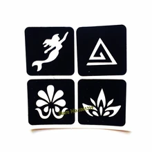 1 шт. 4 Дизайн Русалка трафареты для татуировок хной цветок лотоса водонепроницаемый поддельные татуировки шаблон для аэрографа живопись тату паста