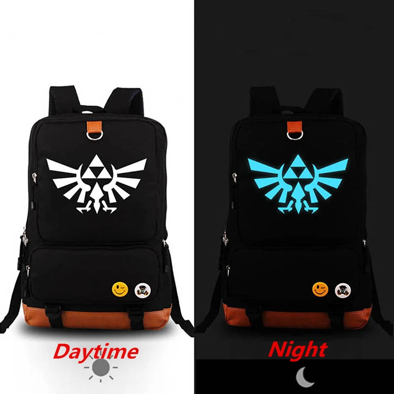 

2019 New The Legend of Zelda Luminous Backpack mochila Canvas Unisex Student Schoolbag Unisex Travel Bags bolsa feminina