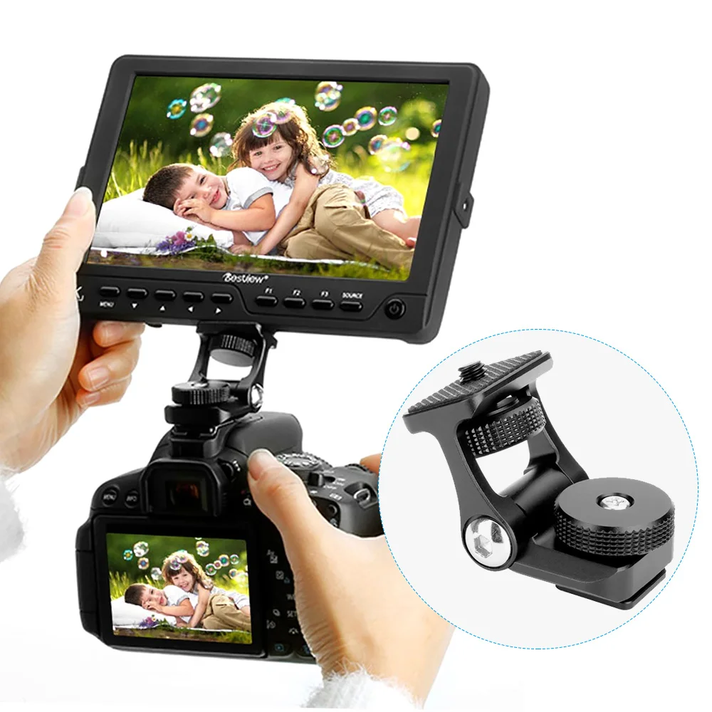 Uurig R007 Dslr Camera Hot Shoe Monitor Bracket For Feelworld Bestview Ballhead Gimbal Accessory