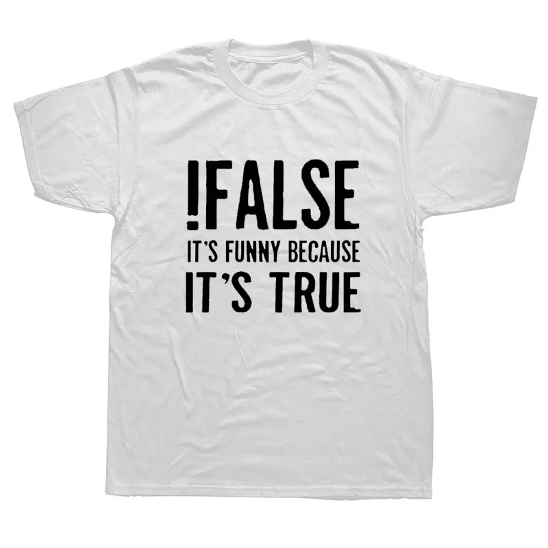 Ложная Это забавная футболка, потому что это истина, программист цитата, футболка с принтом, забавная Java The It crope Geek Nerd, футболки - Цвет: white