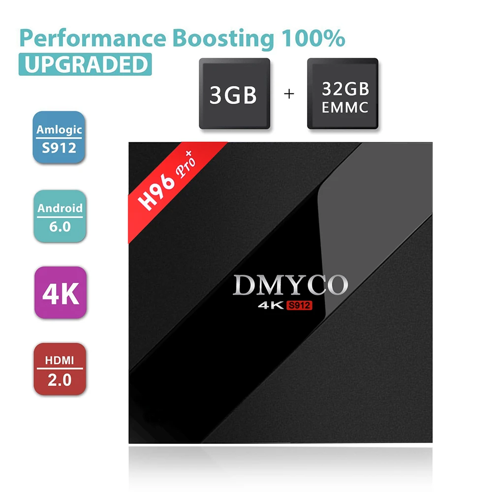 H96PRO+ android6.0 s912 cpu 3gb 32gb double wifi2DMYCO