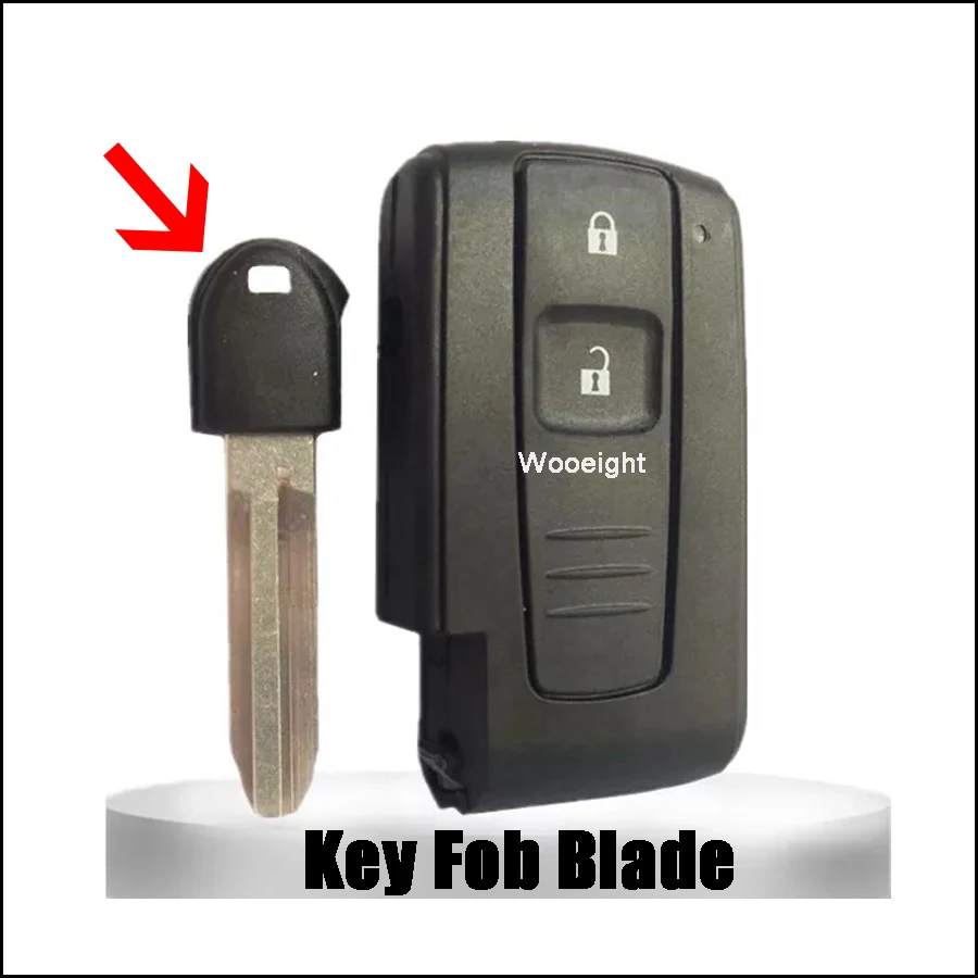 Wooeight Car Key Fob Blade For Toyota Prius Hybrid Smart Remote 2004 - 2009 Emergency Blank Insert Replacement (2)