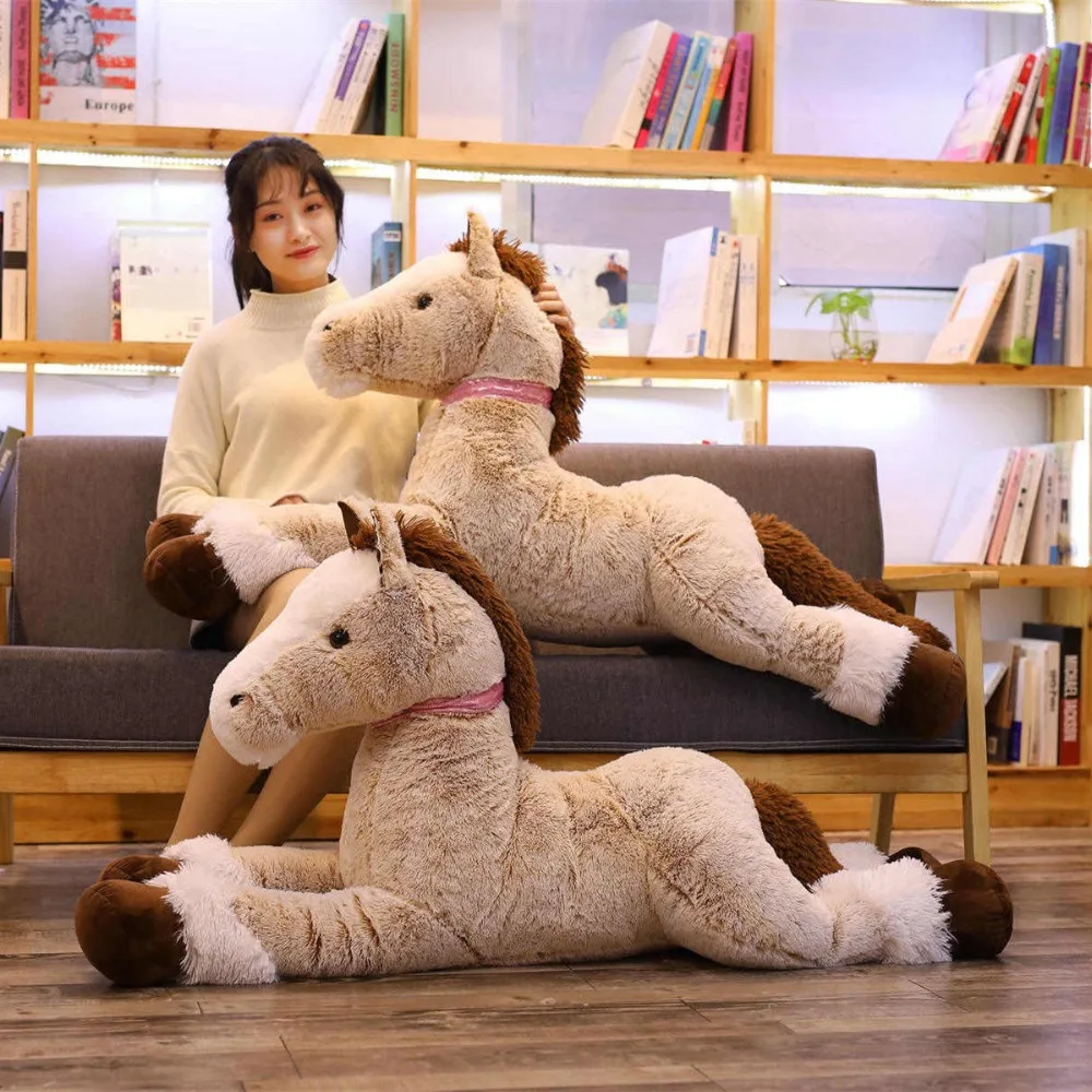 1 pièce jouets en peluche licorne Kawaii 90 cm/120 cm jouets géants en peluche pour animaux en forme de cheval pour enfants poupée douce décoration de la maison amant cadeau d'anniversaire