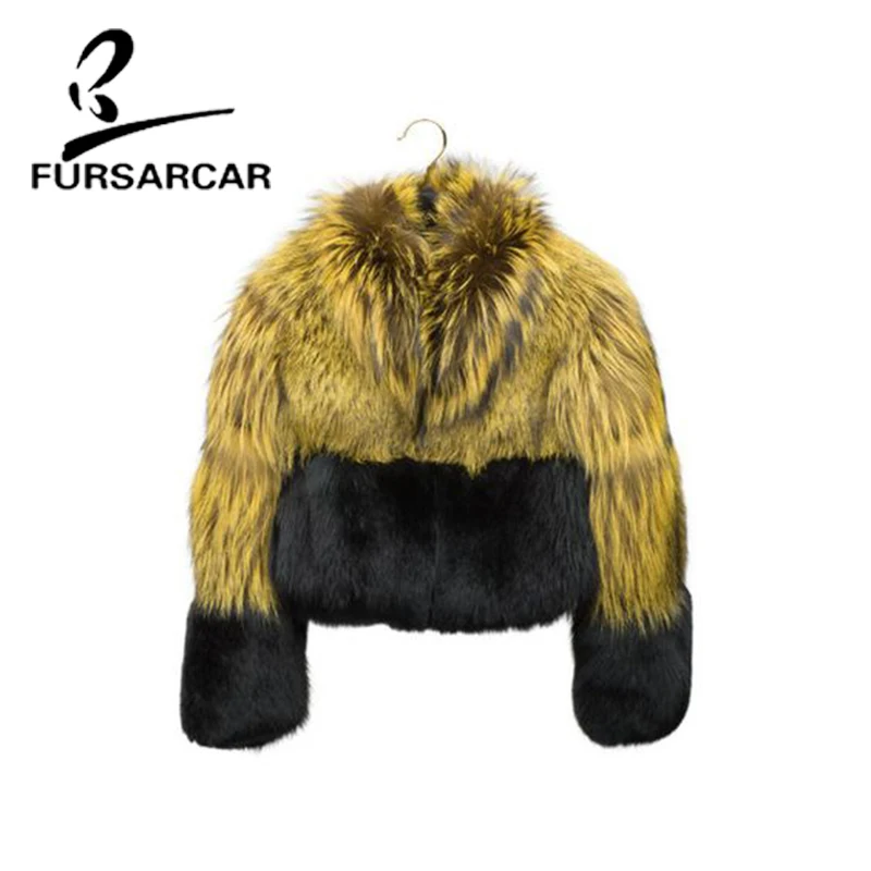 Новая стильная шуба FURSARCAR из натурального меха для женщин роскошная теплая