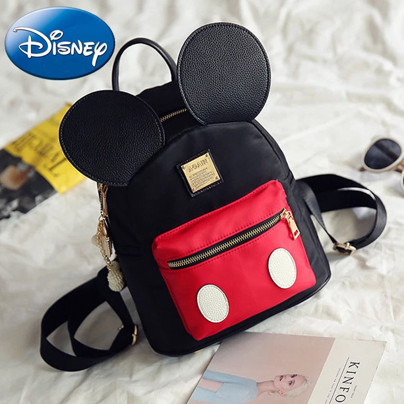 BROKEN ZIP MINNIE MICKEY MOUSE EARS BACKPACK Disney Rucksack White Bag Women