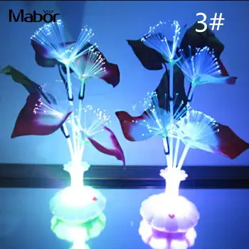 

LED Optical Fiber Lamp Flower Lily Vase Night Light Decoration Colorful Gift Light Rose Home Decoration Valentine's Day present