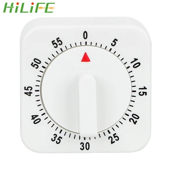 

HILIFE White Square Practical 60 Minutes Kitchen Timer Cooking Tools Mechanical Timer Countdown Alarm Reminder