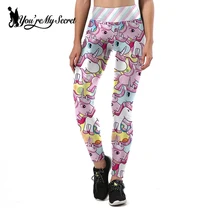 [You're My Secret] Модные женские леггинсы брюки с 3D принтом Леггинсы с единорогами тонкие с высокой талией женские леггинсы штаны