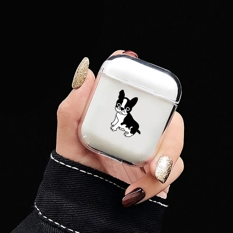 

Cartoon Dog Transparent Earphone Case for AirPods 1 2 Protective Case for Apple IPhone Air Pods Earpods Cover Cute Accessories