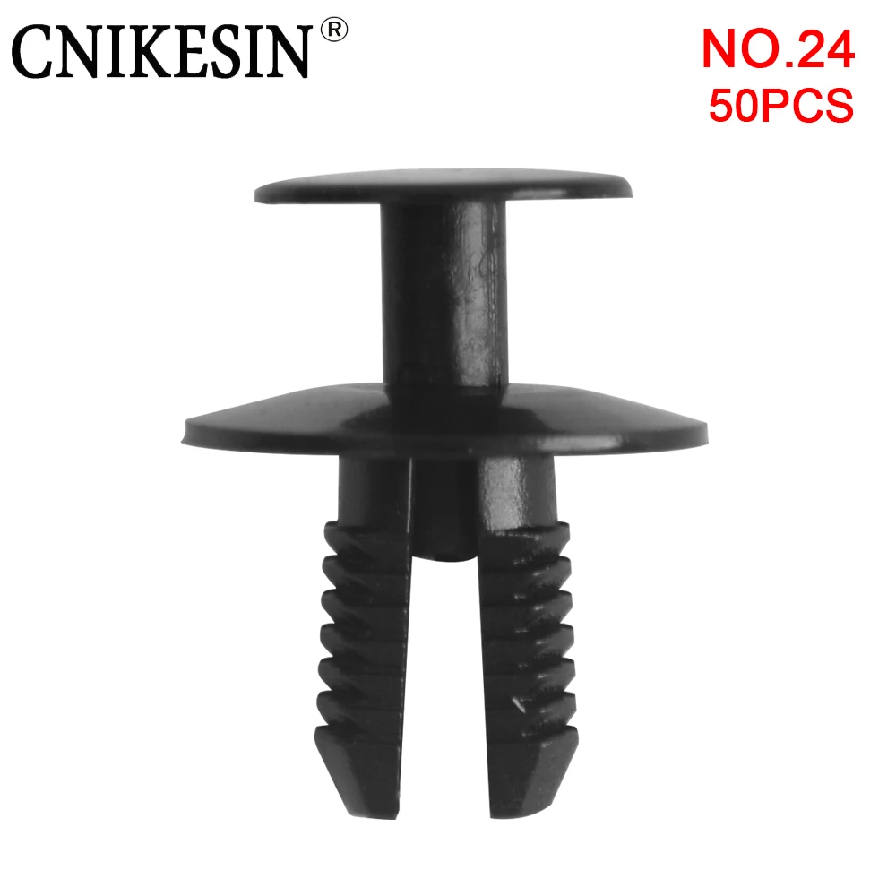 

CNIKESIN 50PCS NO24 9mm Hole Car Retainer Clips Nylon Fasteners Auto Bumper Fender Expansion Screws for Mercedes Benz BMW