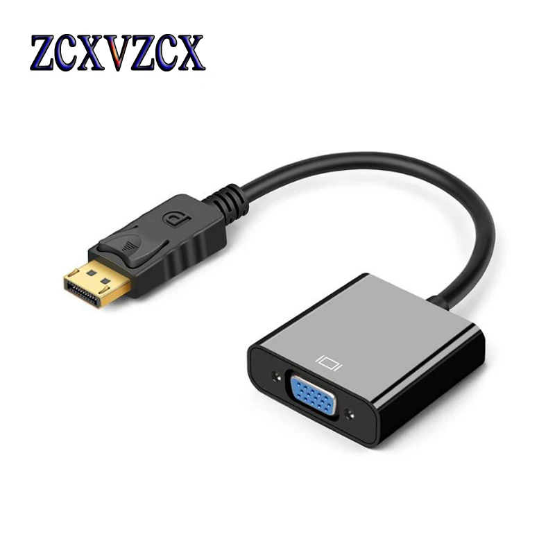Zcxvzcx DisplayPort к VGA адаптеру Dp Display Port К конвертеру папа женскому золотой шнур с