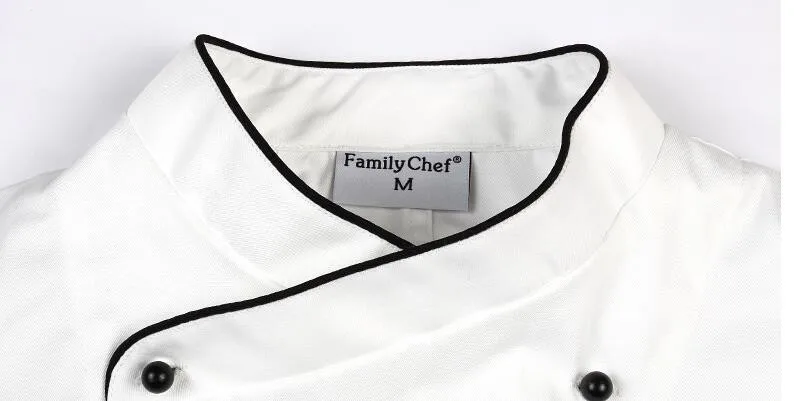 Высокое качество нового Кук костюм Длинные рукава Ресторан повара форма двубортный отель кухня рабочая одежда дышащая FC J20