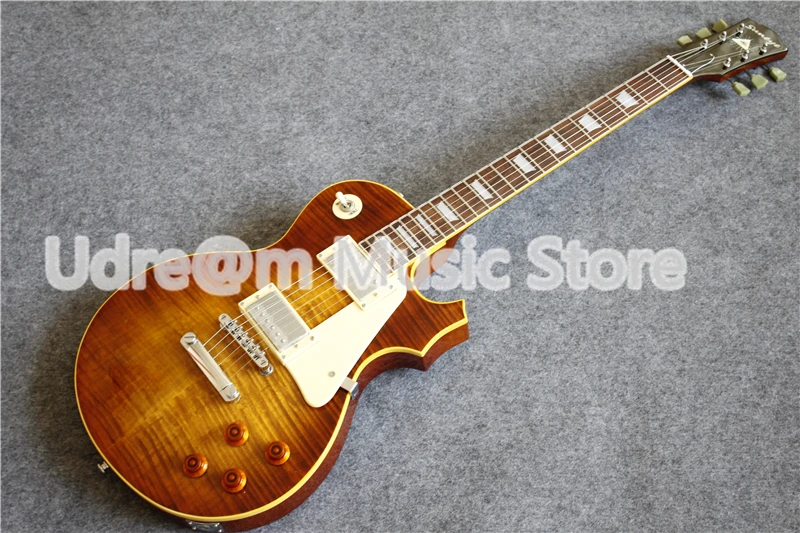 

Top Sale Solid Mahogany Guitar Body Suneye LP Standard Style Electric Guitars With Pearl Inlay Free Shipping