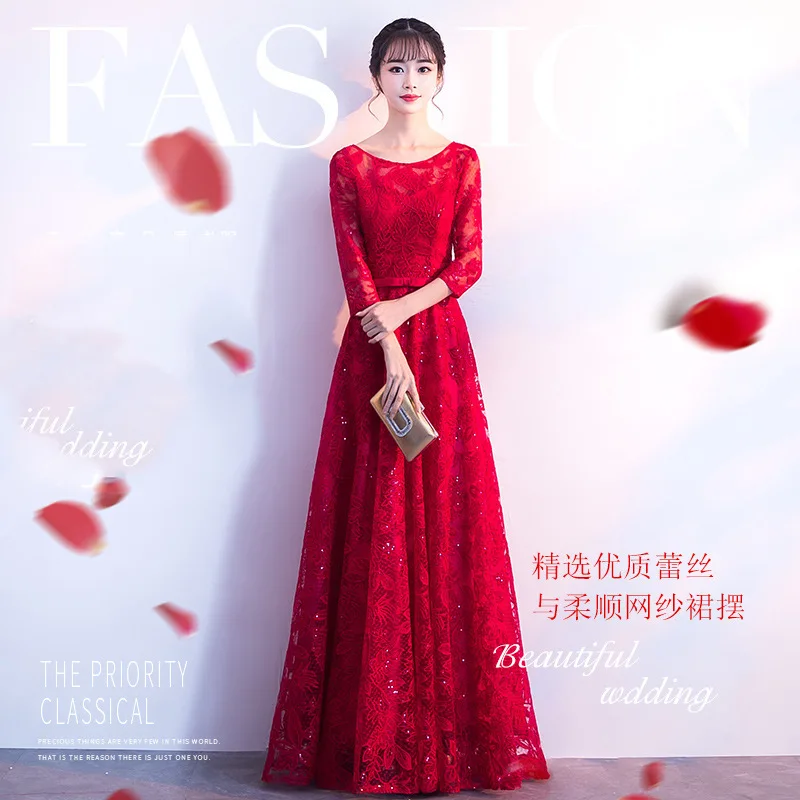Новое Стильное кружевное Сексуальное Тонкое блестящее вечернее платье женское платье в китайском стиле улучшенное Qipao размер s-xxl - Цвет: Style 2