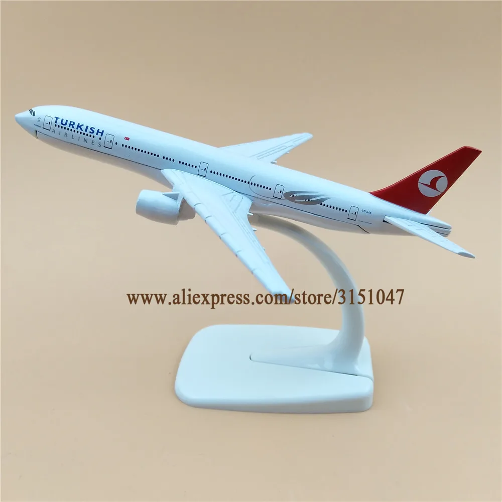 

NEW 16cm Alloy Metal Air TURKISH Airlines B777 Boeing 777 Airway Airplane Model Plane Model W Stand Aircraft Gift