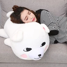Fancytrader Cute Soft Samoyed Dog Pillow Doll Big Stuffed Animals Dogs Toys 76cmX35cmX36cm