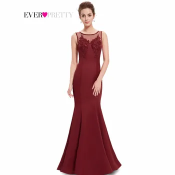 Prom Dresses Ever Pretty HE08358 2017 New Arrival Women Elegant Round Neck Mermaid Maxi Long Summer Style Party Dresses