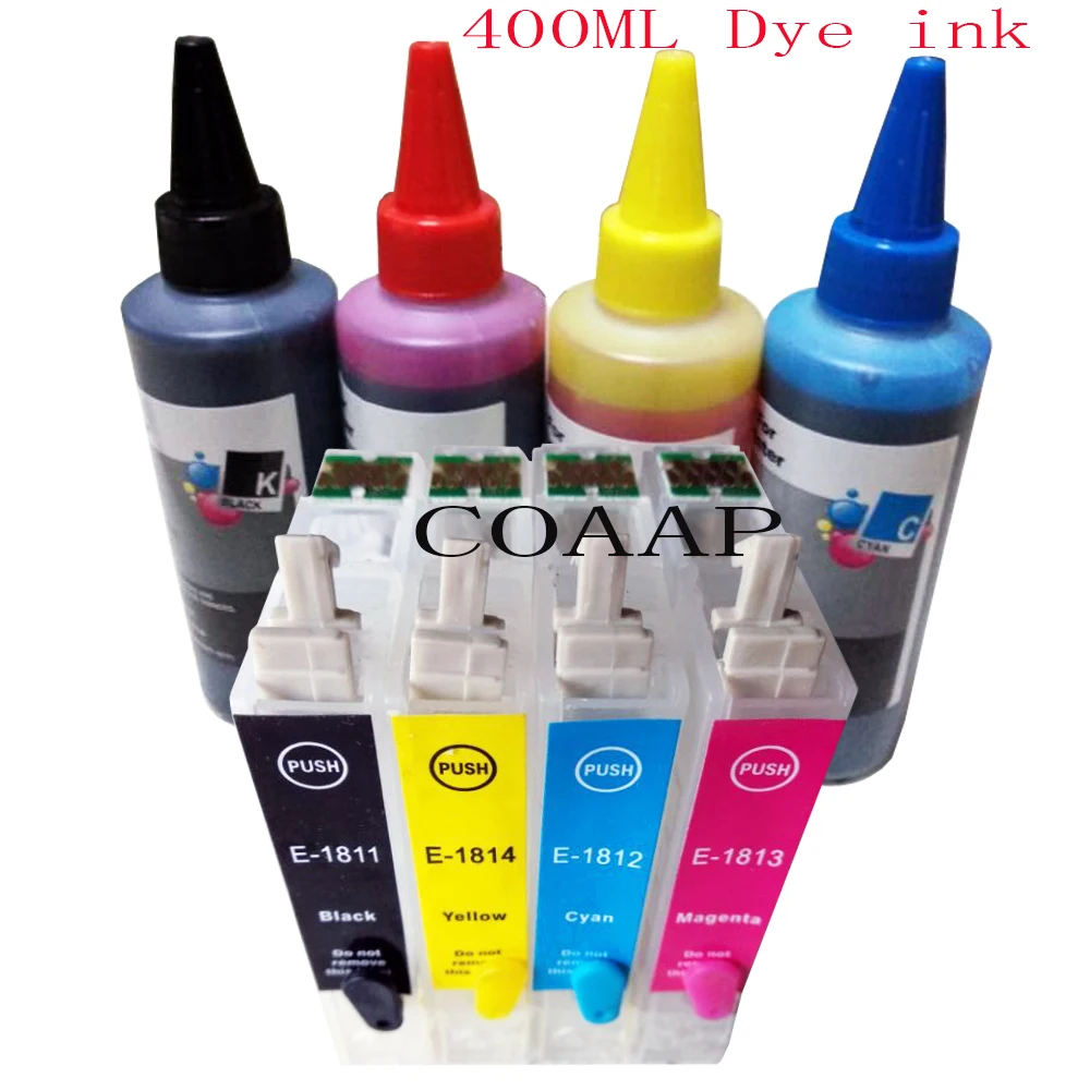 T1801-T1804 T1806 многоразовый картридж для EPSON XP30 XP102 XP302 XP402 XP202 XP305 XP205 XP212 XP405 XP312 XP412 XP415 XP215