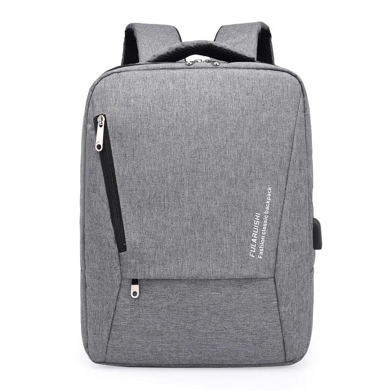

2018 new USB charge Anti Theft Backpack for Men Zipper opening business laptop backpack preppy college style double shoulder bag