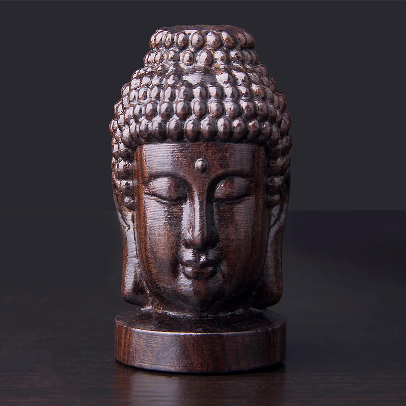 Резные 6 см статуя Будды деревянная Шакьямуни, татхагата фигурка из красного дерева Индия статуя головы Будды ремесла домашнего декоративный орнамент
