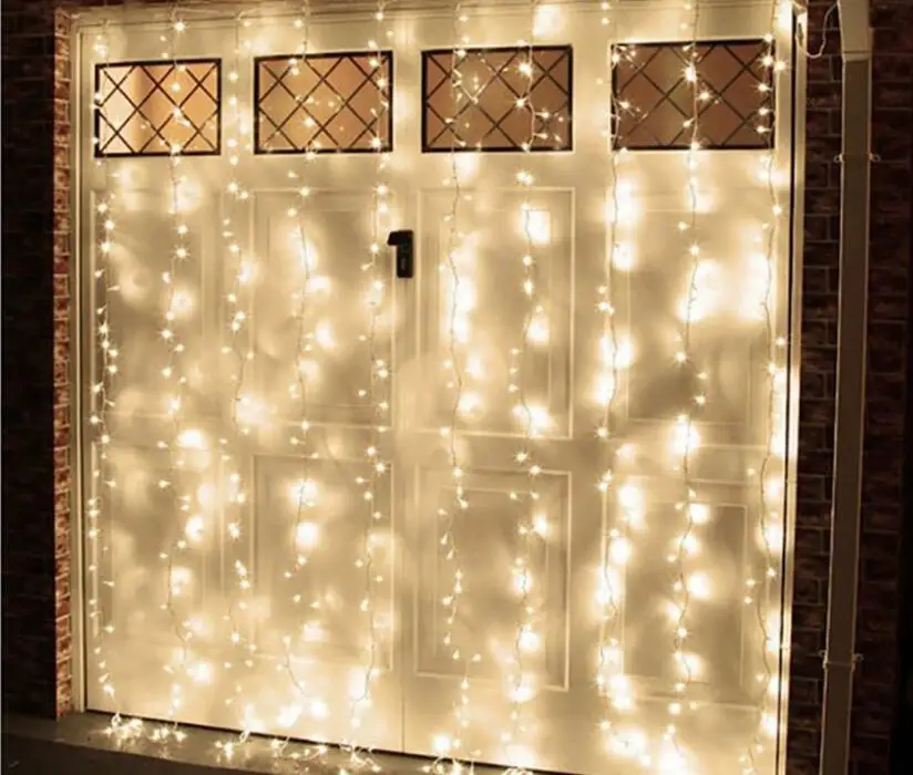 Us 19 6 30 Off 3mx3m Romantic Holiday String Lighting Led Window Door Curtain Light Icicle Christmas Home Decorative Garland Fairy Lamp Us Plug In