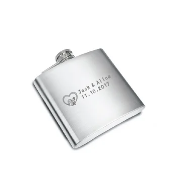 

Unique personalized wedding favors for groomsman Liquor Whisky Hip Flasks Custom FREE with your wedding date baby shower favors