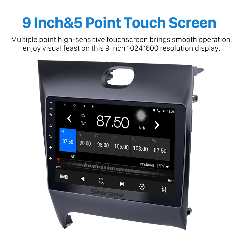 Sale Seicane 9" Android 8.1 Car Radio Head Unit Player GPS Navigation for 2013 2014 2015 2016 KIA CERATO K3 FORTE With SWC 2