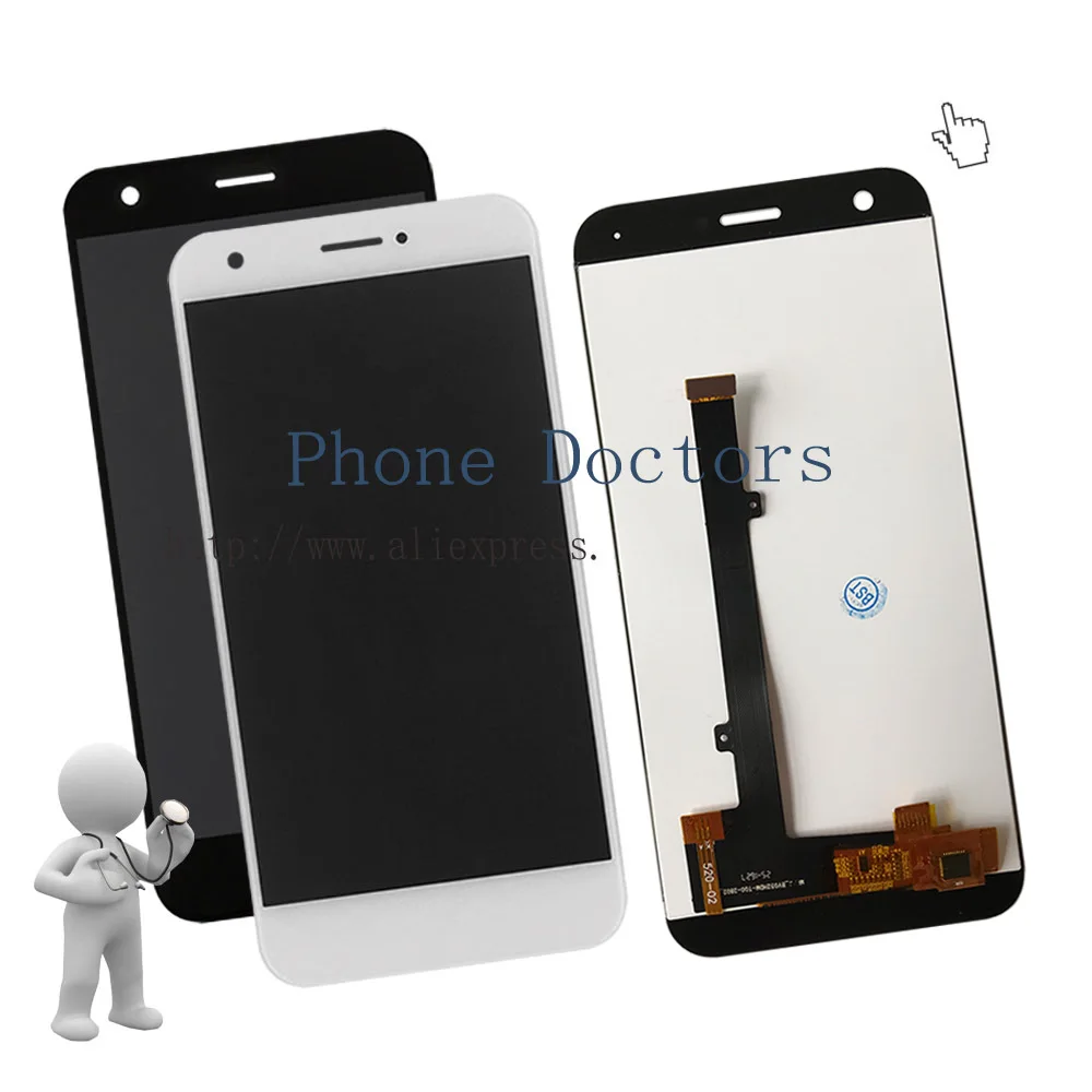 

5.2'' Full LCD DIsplay + Touch Screen Digitizer Assembly For ZTE Blade A512 Z10 ; Black / White ; New ; 100% Tested ; Tracking