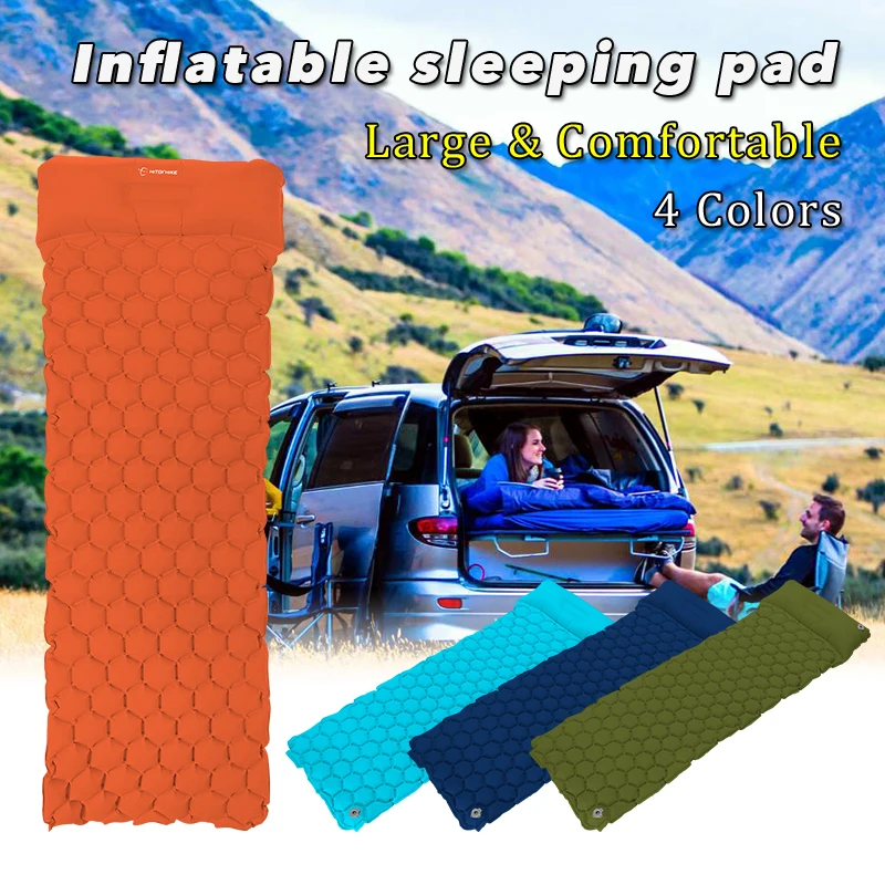 

Air Mattress Inflatable Bed for Tent Portable Ultralight Sleeping Pad Air Bed Moistureproof Pad Waterproof Outdoor Camping Mat