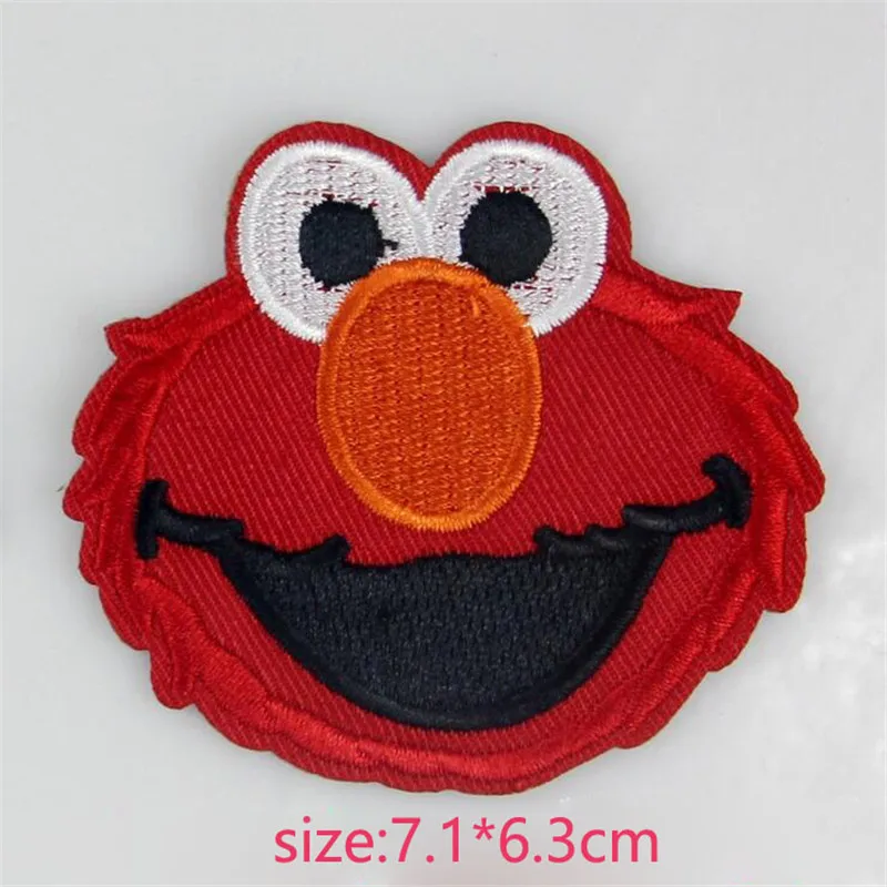 1PC New Sesame Street Elmo Patches Cartoon animal Embroidered iron on patch for clothing Applique DIY Accessory free shipping 1PC New Sesame Street Elmo Patches Cartoon animal Embroidered iron on patch for clothing Applique DIY Accessory free shipping